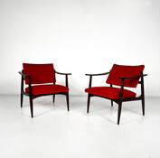 Pair of Mid-Century Armchairs in the Style of Edmund Homa