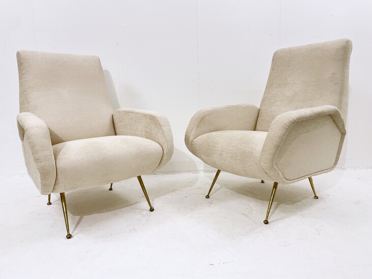 Pair of mid-century armchairs - Italy 1950s