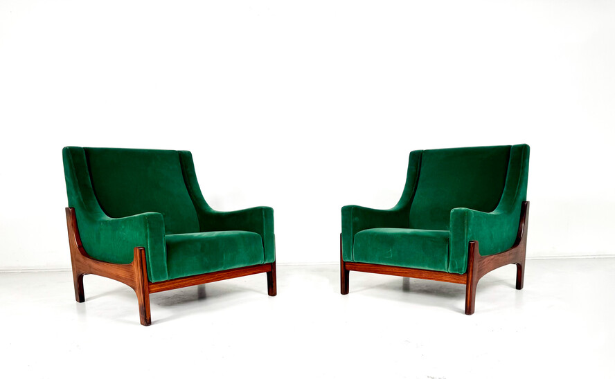 Pair of Mid-Century Italian Armchairs, 1960s