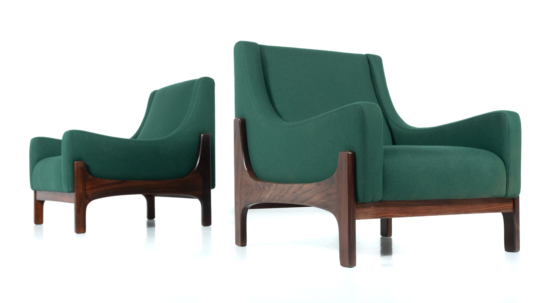 Pair of Mid-Century Italian Armchairs, 1960s - New Upholstery