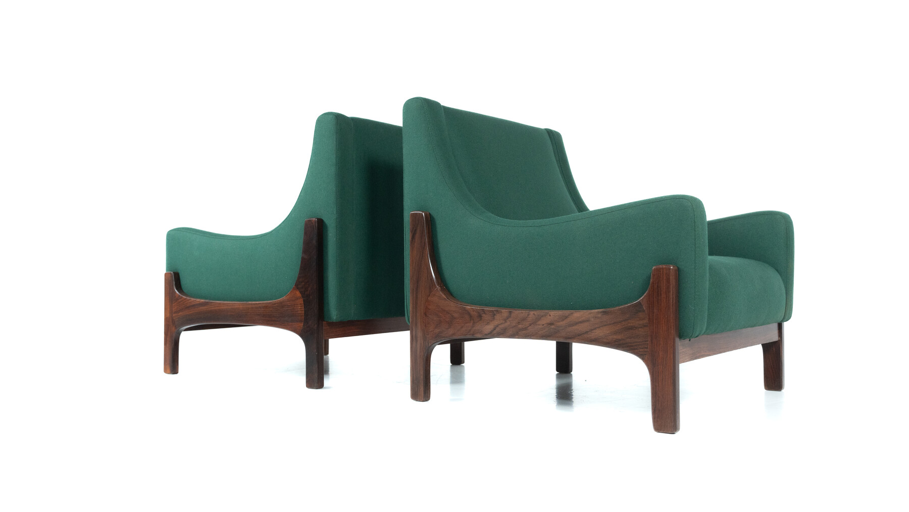 Pair of Mid-Century Italian Armchairs, 1960s - New Upholstery