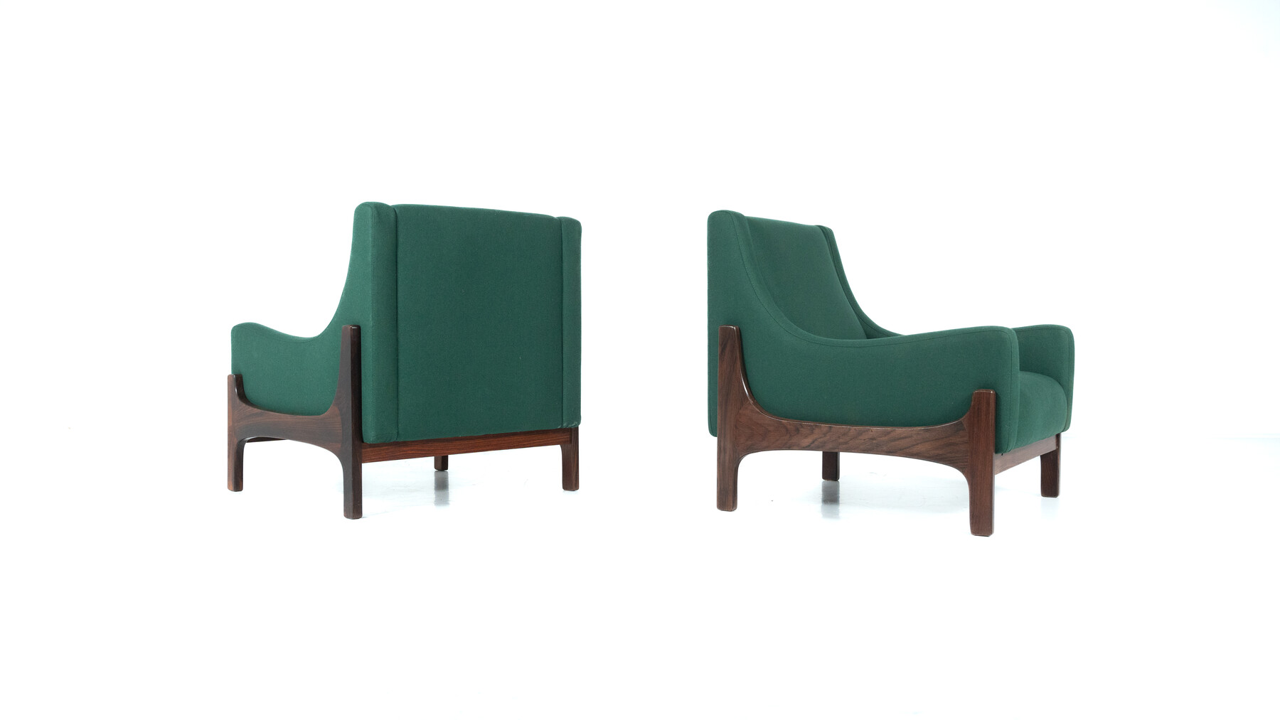 Pair of Mid-Century Italian Armchairs, 1960s - New Upholstery