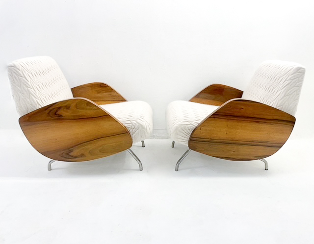 Pair of Mid Century Model 360 Armchairs by Janusz Różański for Gościniec Fabryka Mebli - 1950s