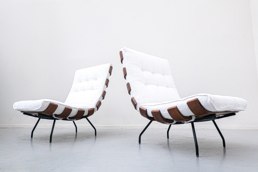 Pair of Mid-Century Modern Costela Lounge Chairs by Carlo Hauner and Martin Eisler