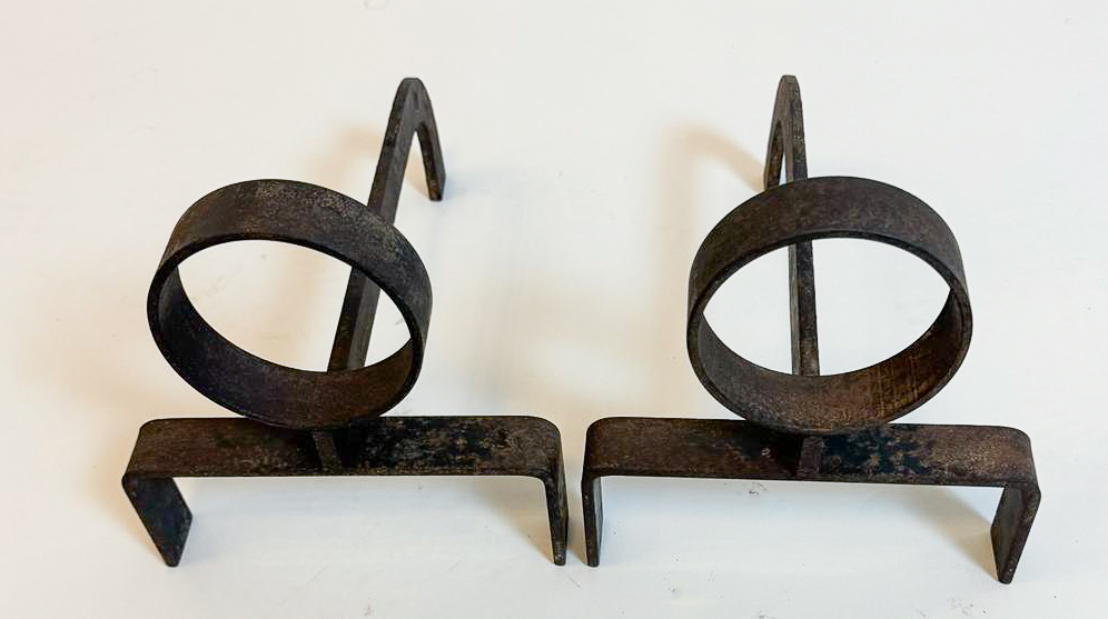 Pair of Mid-Century Modern Firedogs, Italy, 1950s