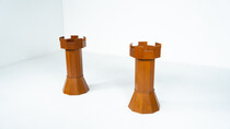 Pair of Planters in the shape of Chess Pieces, Italy, 1970s