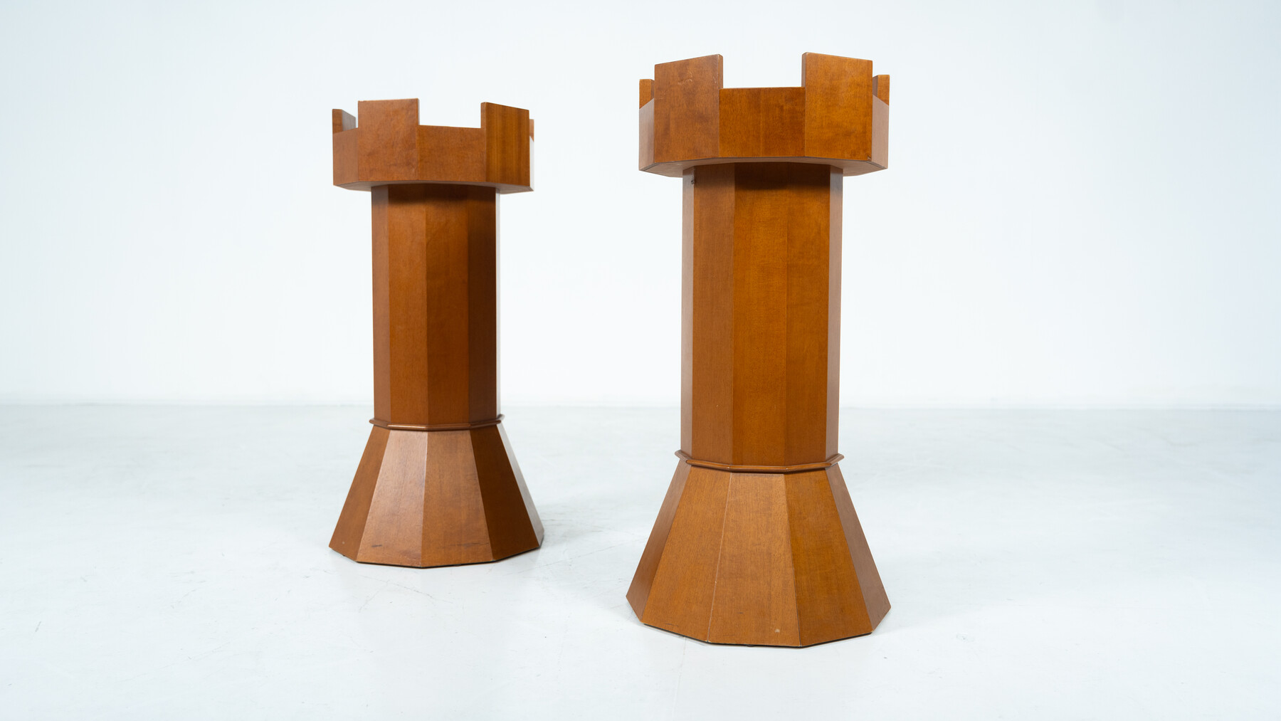 Pair of Planters in the shape of Chess Pieces, Italy, 1970s