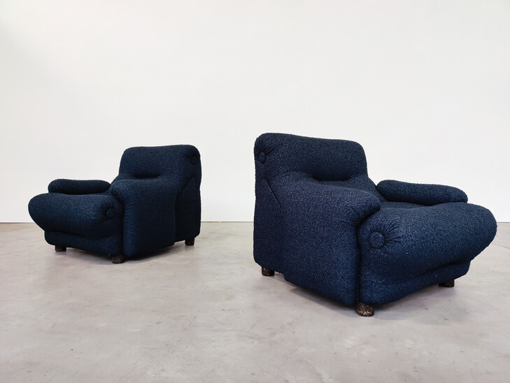 Pair of Rezia Lounge Chairs by Emilio Guarnacci and Felix Padovano for 1P, 1960s