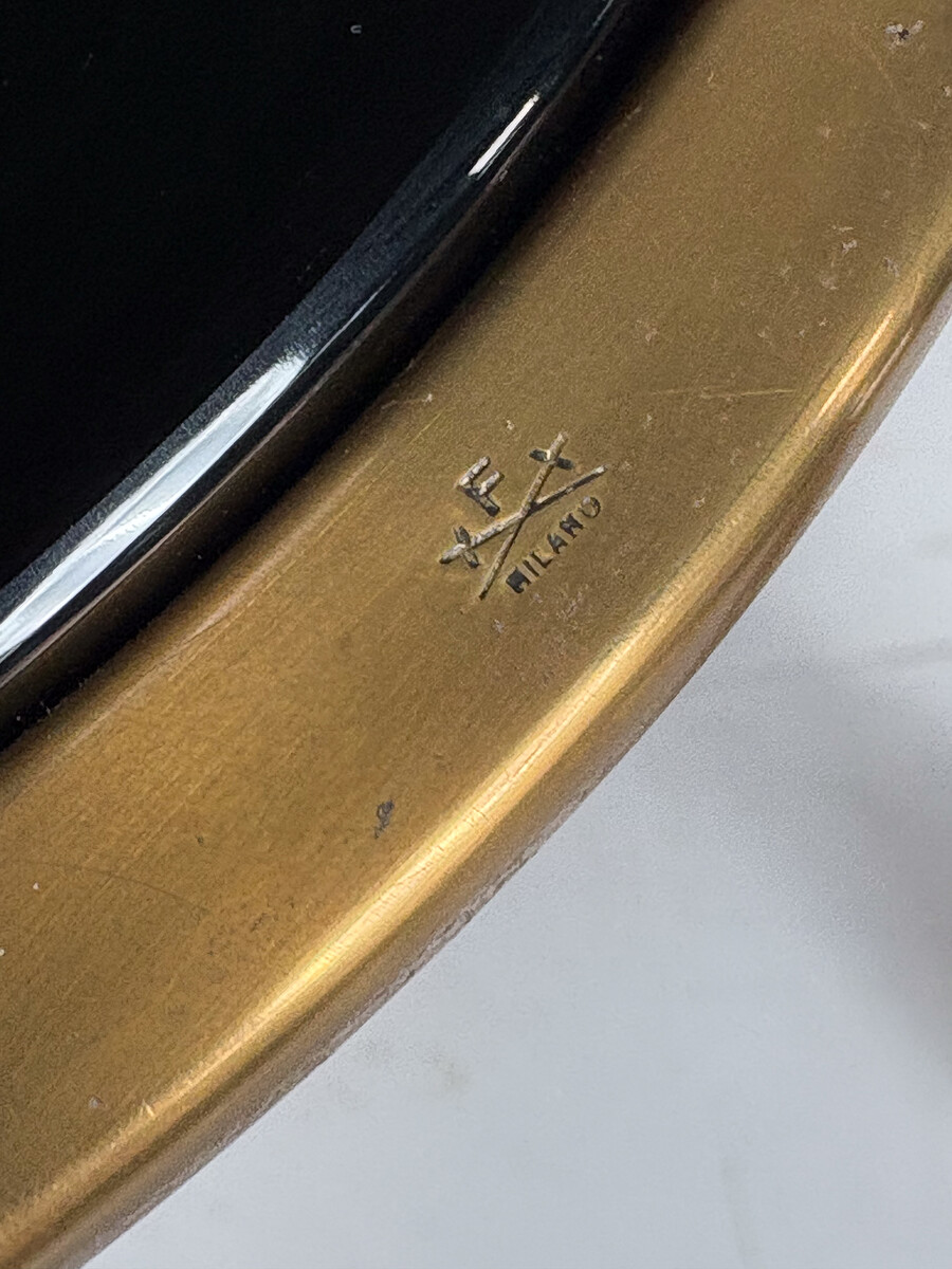 Pair of Standing Ashtray/ Tables n°1776 by Max Ingrand for Fontana Arte, 1960s 