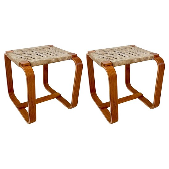 Pair of Stools by Giuseppe Pagano Pogatschnig 1938/41, Maggioni Italy