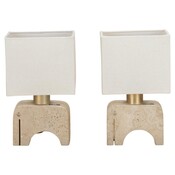 Pair of Travertine Table Lamps by Fratelli Manelli, 1970s