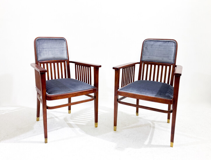 Pair of Vienna Secession Armchairs by J&J Kohn, 1900