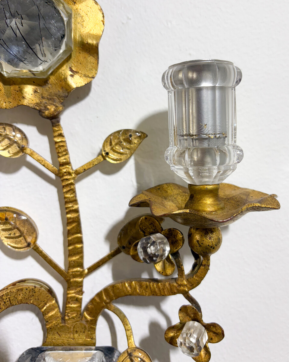 Pair of Wall lights in the style of Maison Bagues, 1950s
