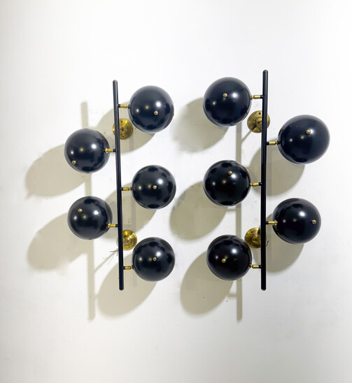 Pair of Wall Lights in the Style of Stilnovo, Italy