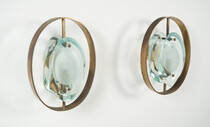 Pair of Wall Lights Mod N°2240 by Max Ingrand for Fontana Arte, 1960s
