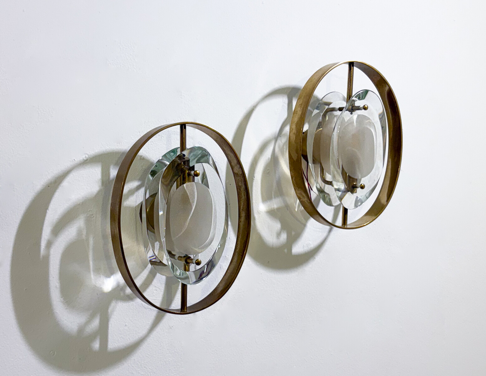 Pair of Wall Lights Mod N°2240 by Max Ingrand for Fontana Arte, 1960s