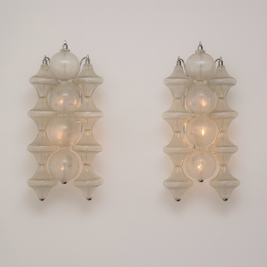 Pair of Wall Lights Tulipan  by J.T. Kalmar - Austria 1960s