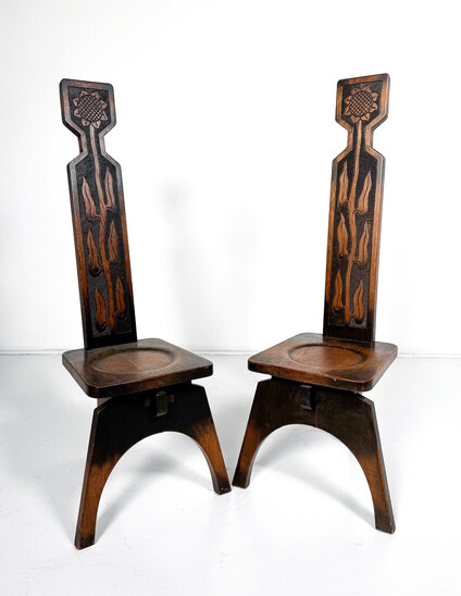 Pair of Wooden Chairs 