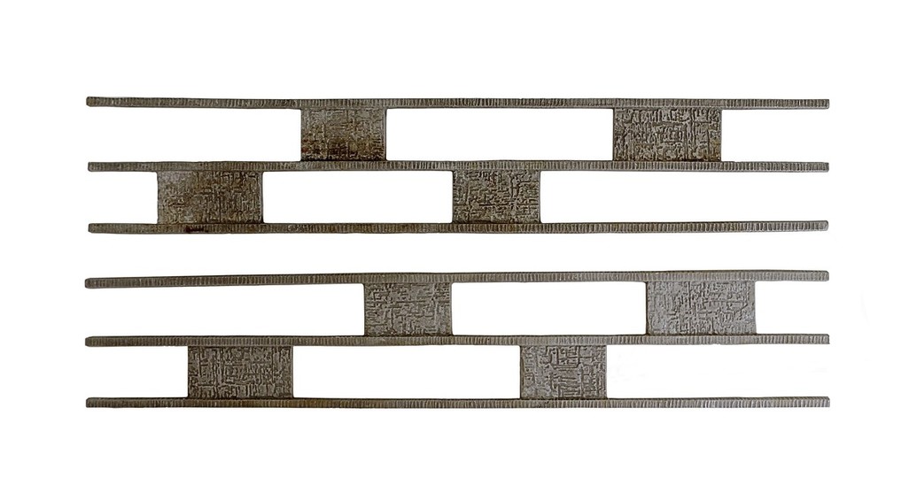 Pair Of Wrought Iron Brutalist Wall Art