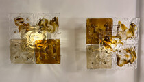 Patchwork Wall Lamps by Toni Zuccheri for Venini, Italy