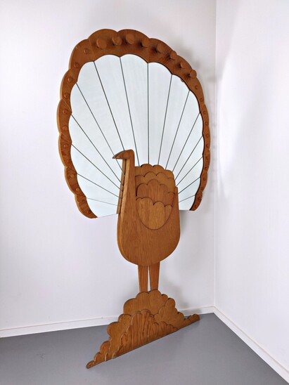 'Pavone' Mirror by Sirio Alessandri for Pallucco, 1970s