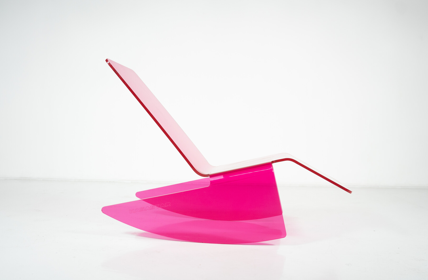 Pink Acrylic Bolid Chair by Joel Bernard Bostaetter, Kasastar, France