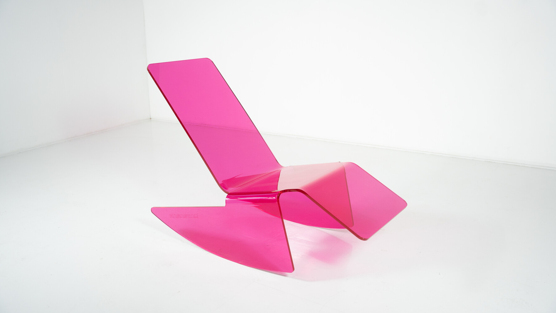Pink Acrylic Bolid Chair by Joel Bernard Bostaetter, Kasastar, France