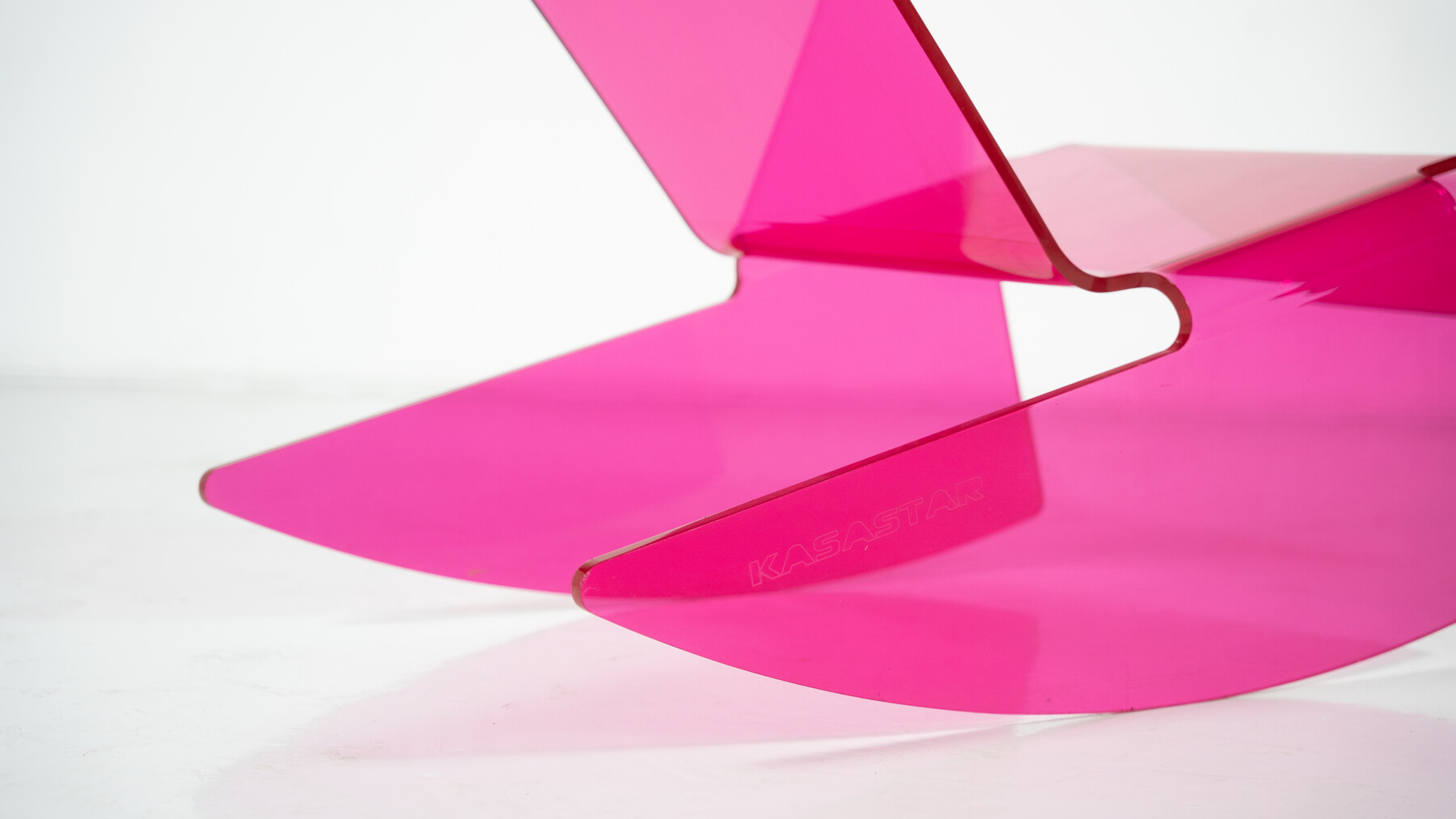 Pink Acrylic Bolid Chair by Joel Bernard Bostaetter, Kasastar, France