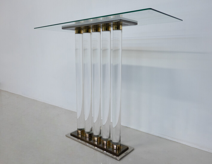 Plexiglass Console in the style of Roméo Rega, Italy, 1980s