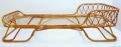 Rattan and bamboo single beds