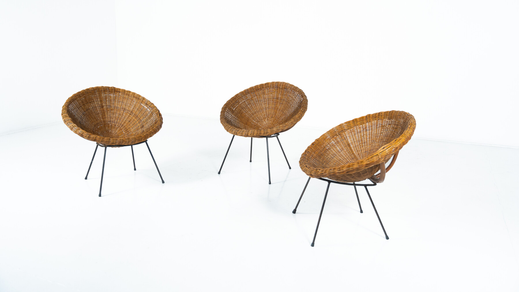 Rattan armchairs 