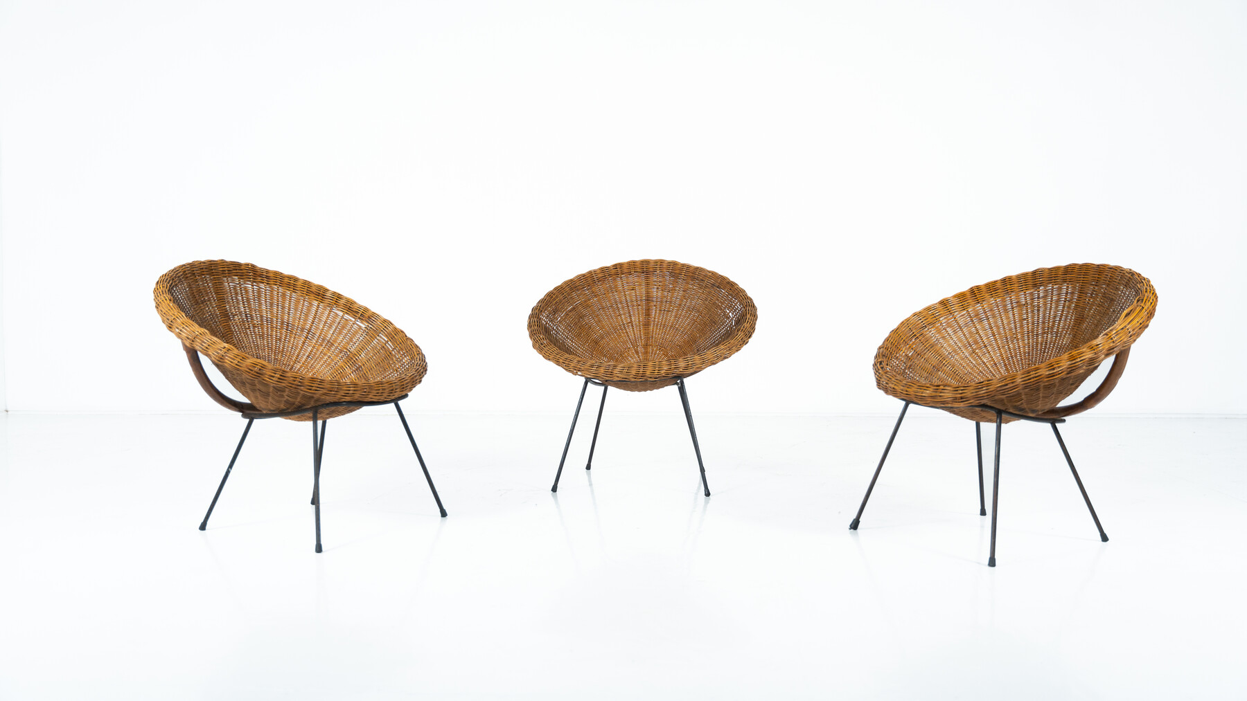 Rattan armchairs 