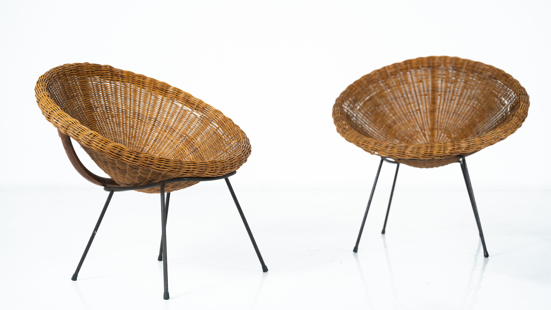 Rattan armchairs 