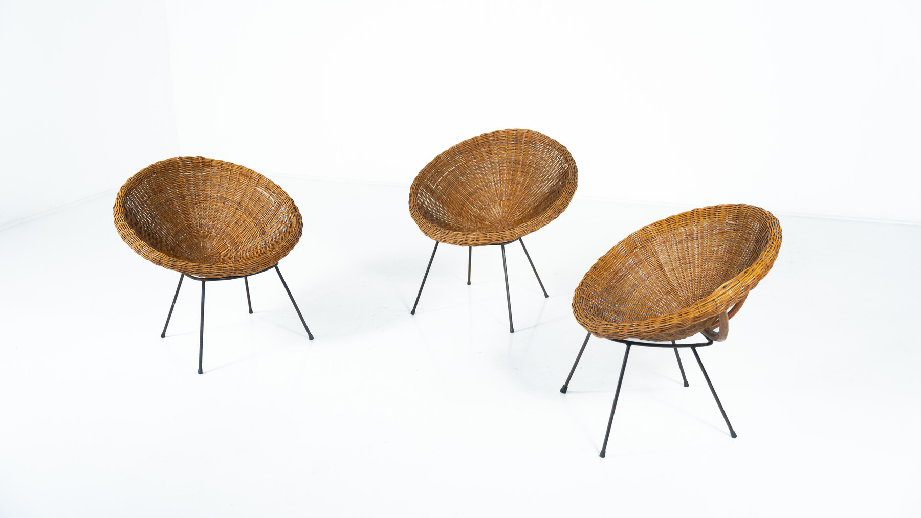 Rattan armchairs 