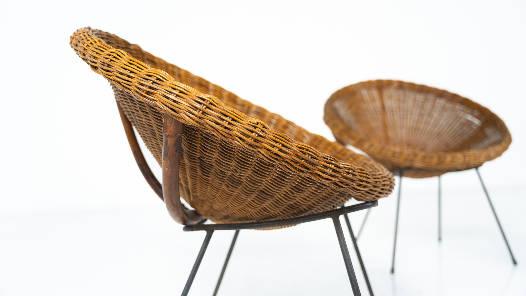 Rattan armchairs 