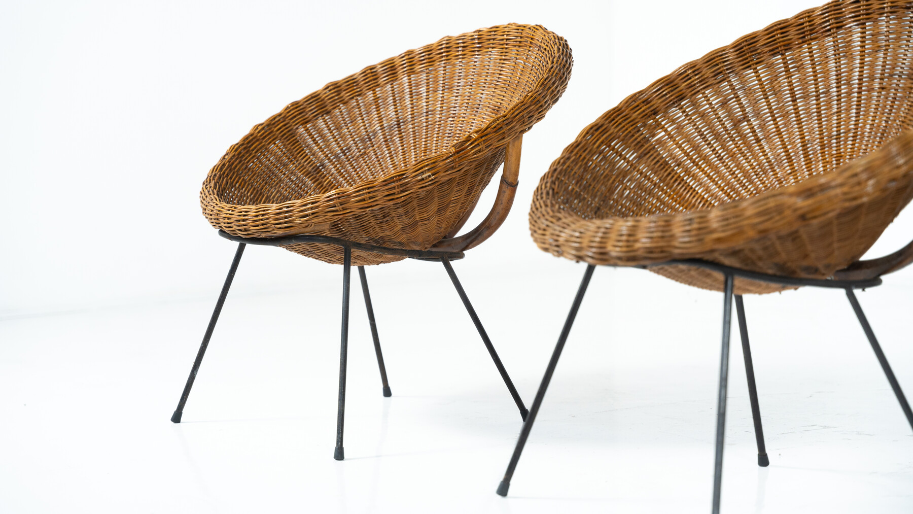 Rattan armchairs 