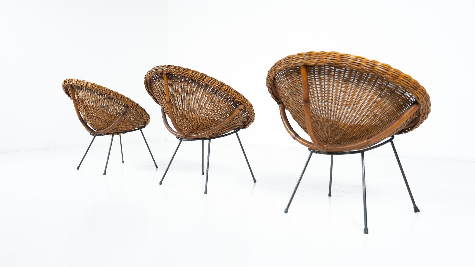 Rattan armchairs 
