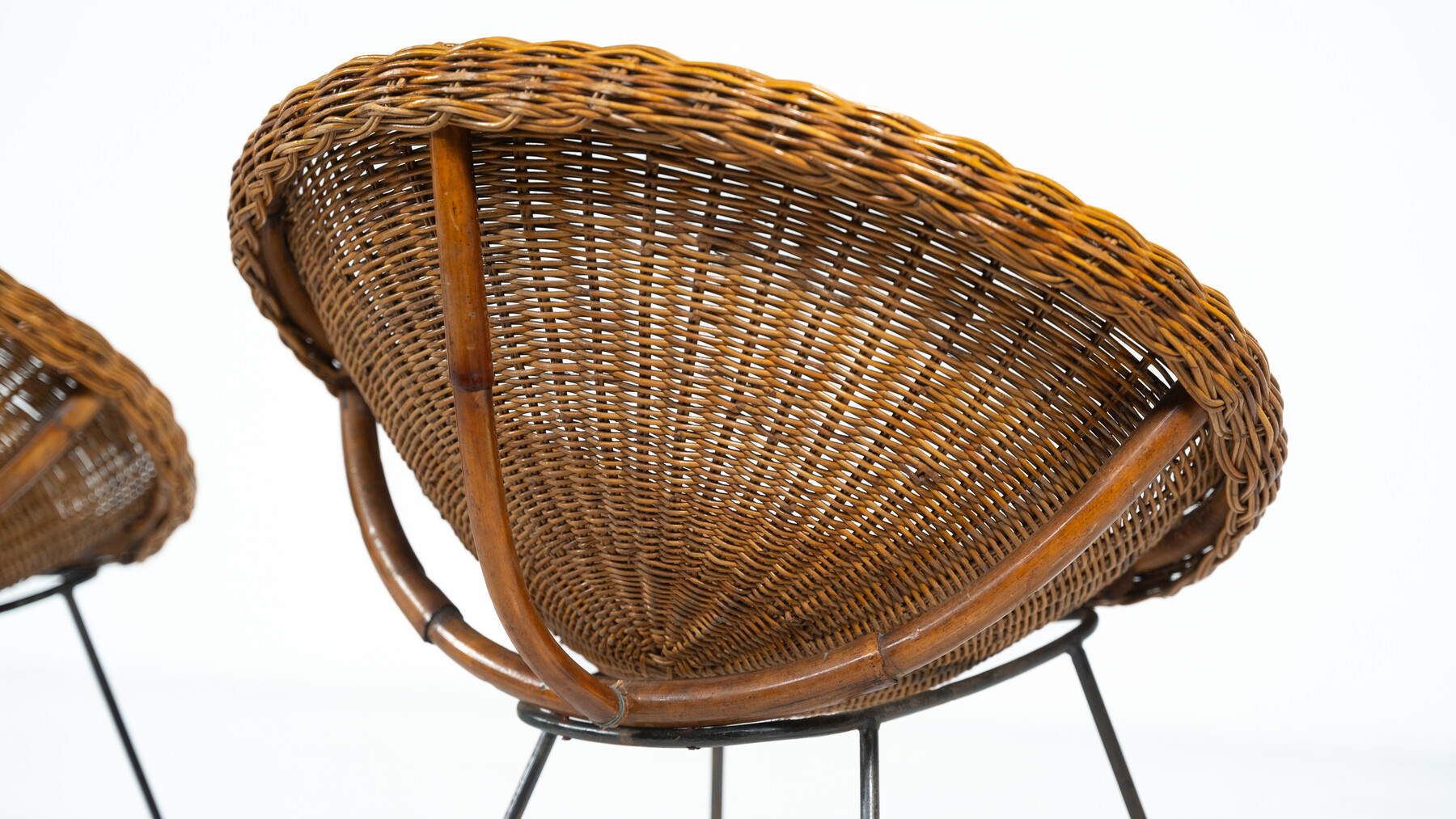 Rattan armchairs 