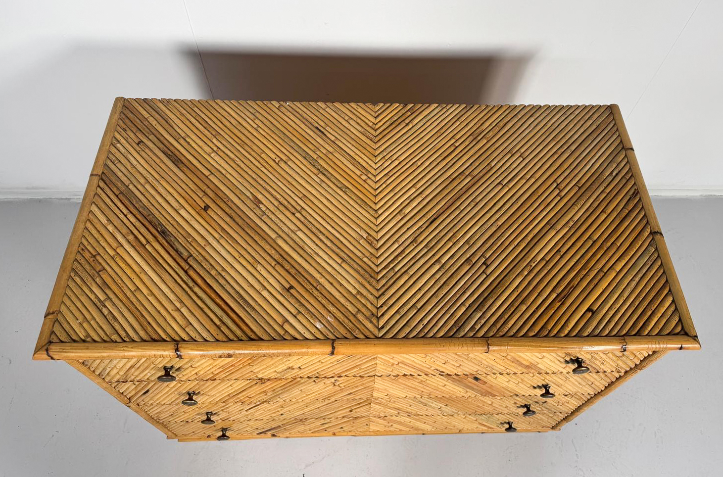 Rattan Chest of Drawers, Italy, 1970s