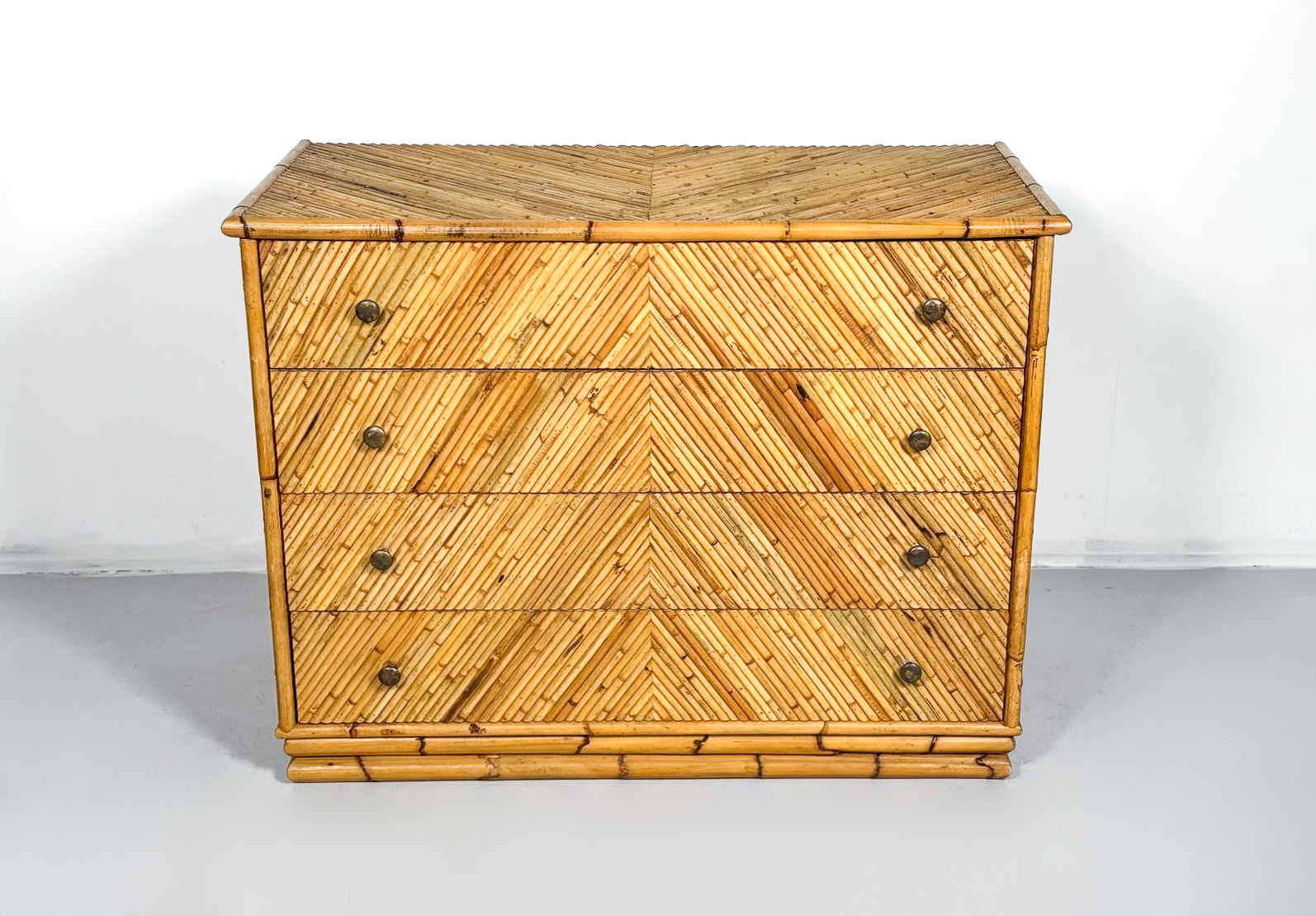 Rattan Chest of Drawers, Italy, 1970s