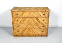 Rattan Chest of Drawers, Italy, 1970s