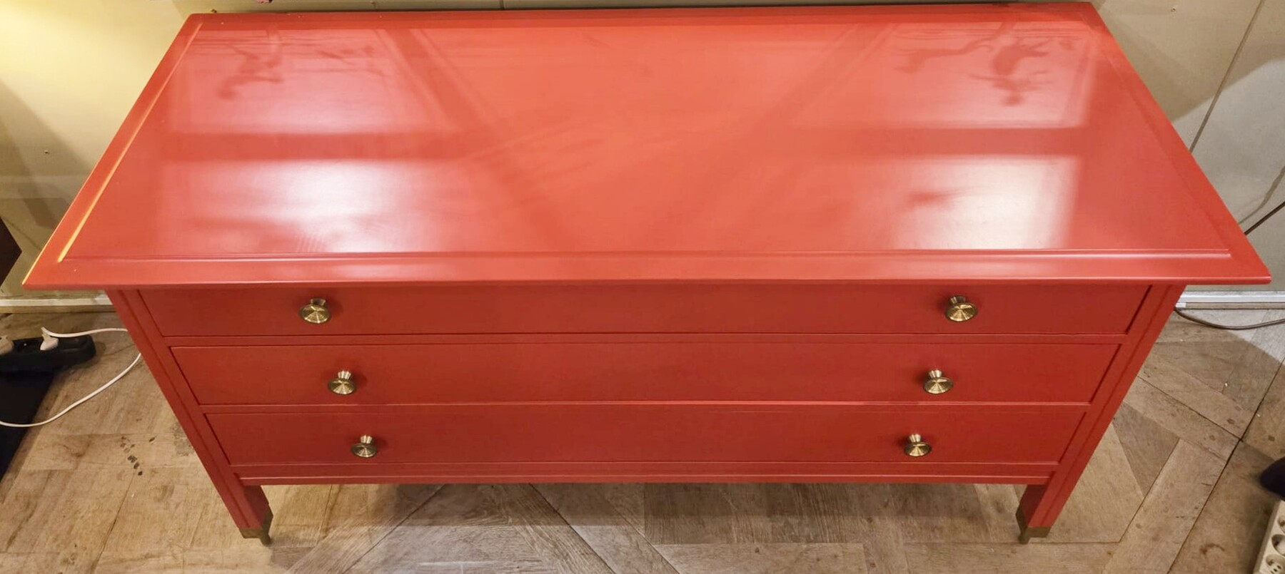 Red Chest of Drawers by Carlo de Carli, 1960s