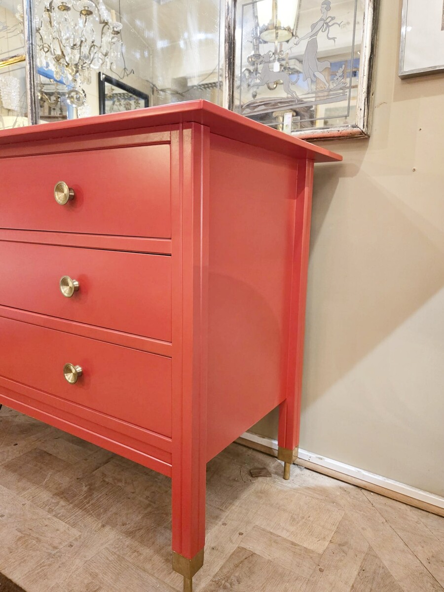 Red Chest of Drawers by Carlo de Carli, 1960s