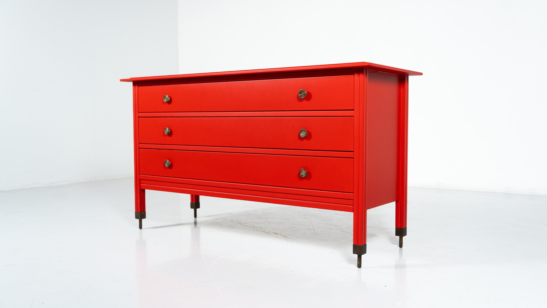Red Chest of Drawers by Carlo de Carli, Italy, 1960s