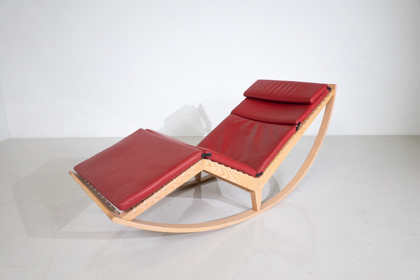 Red Rocking Chair Canapo by Franco Albini for Cassina, Italy