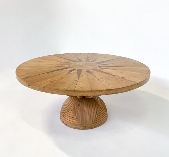 Rosa dei Venti Table by Mario Ceroli, Mobili Nella Valle, Poltrona, 1970s