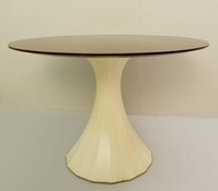 Round Dining Table With Star Veneered Top