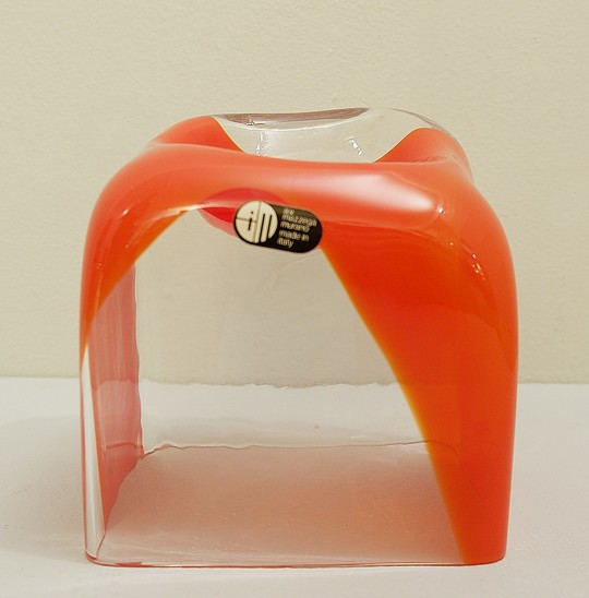 Sculptural Murano Glass Vase By Carlo Nason For Mazzega