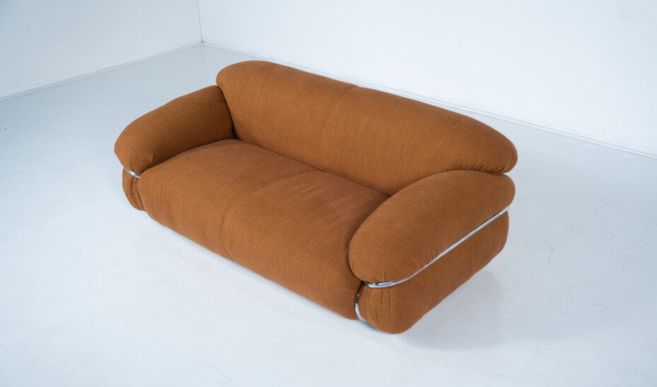 Sesann Sofa by Gianfranco Frattini for Cassina,New Upholstery, Italy, 1970s