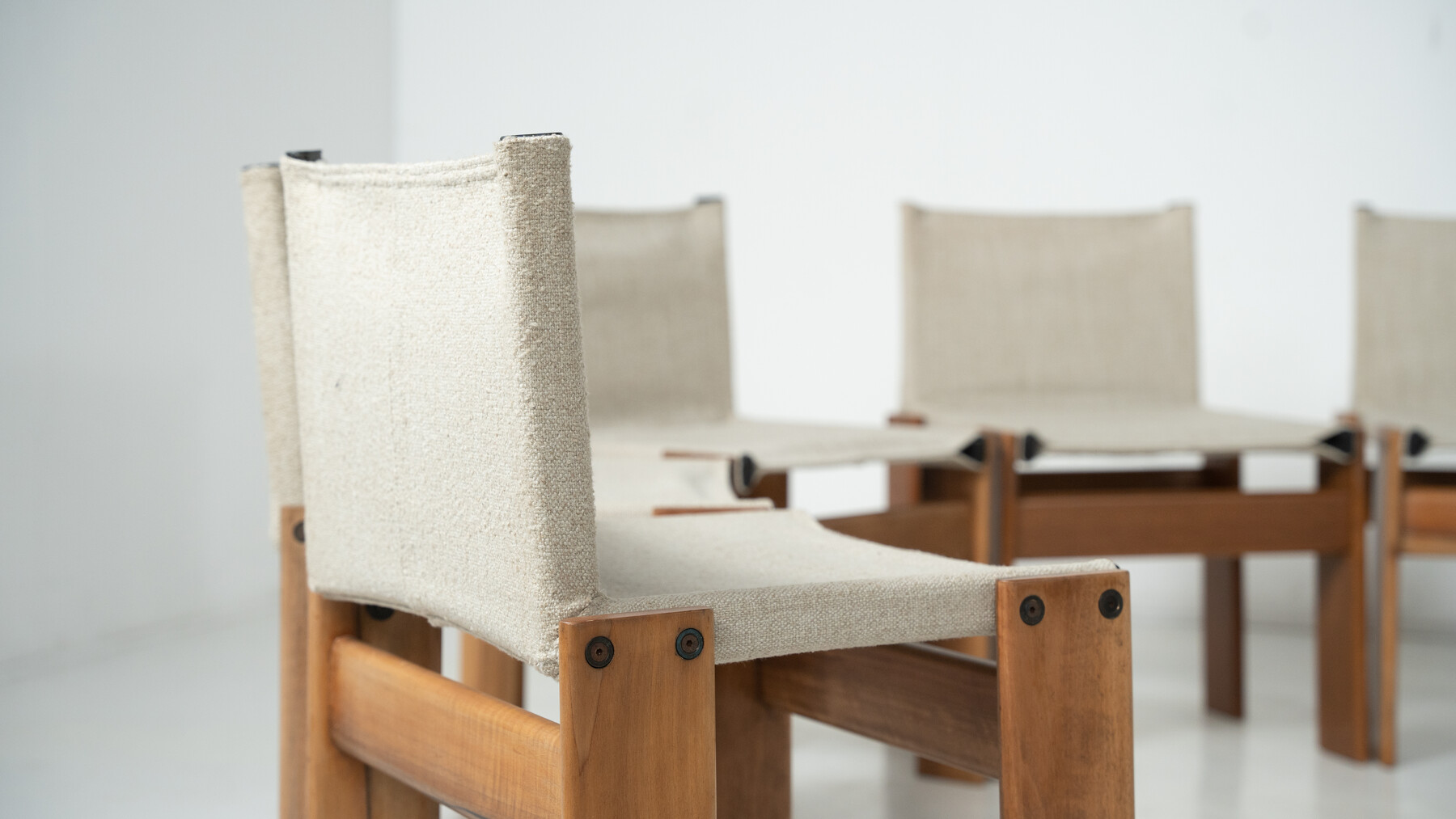 Set of 10 Monk Dining Chairs by Afra & Tobia Scarpa for Molteni, 1970s